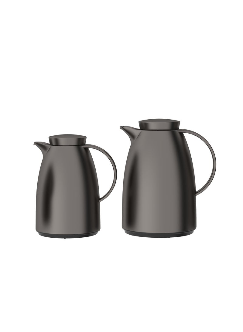 Regal by Ripple Vacuum Flask Set, ABS Body with Glass Liner, Matt Champaign Finish, 2 Pieces - Image 1
